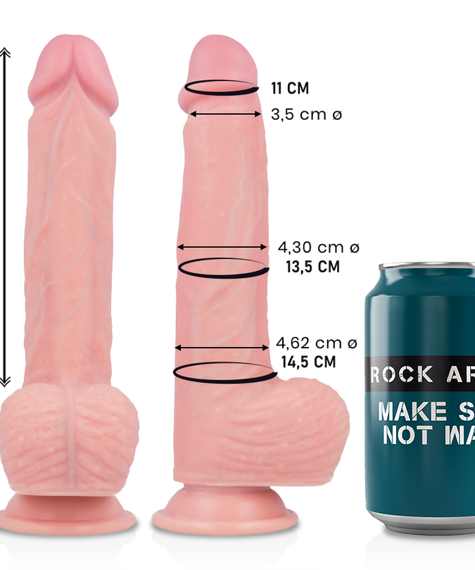 ROCKARMY - VLOEIBARE SILICONE PREMIUM SPITFIRE REALISTISCH 21 CM -O- 4,62 CM