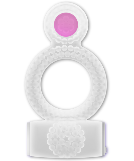 CASUAL LOVE - RING VIBRATING DOUBLE PLEASURE TRANSPARENT