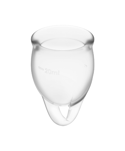 SATISFYER - FEEL CONFIDENT MENSTRUAL CUP CLEAR 15 + 20 ML