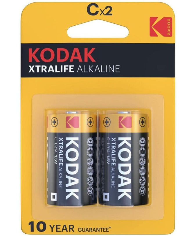 KODAK - XTRALIFE ALKALINE BATTERIES C X 2 UNITS
