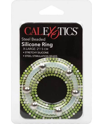 CALEXOTICS - STEEL BEADED SILICONE RING XL