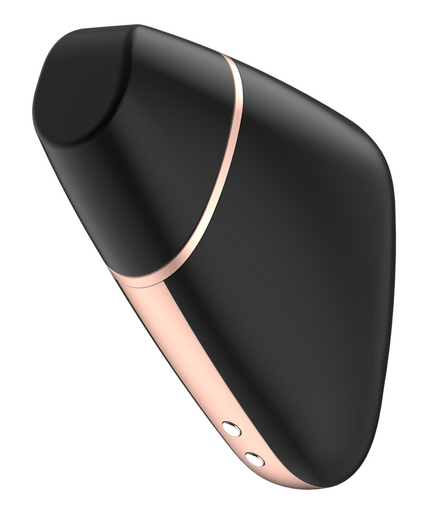 SATISFYER - LOVE TRIANGLE AIR PULSE STIMULATOR & VIBRATOR BLACK