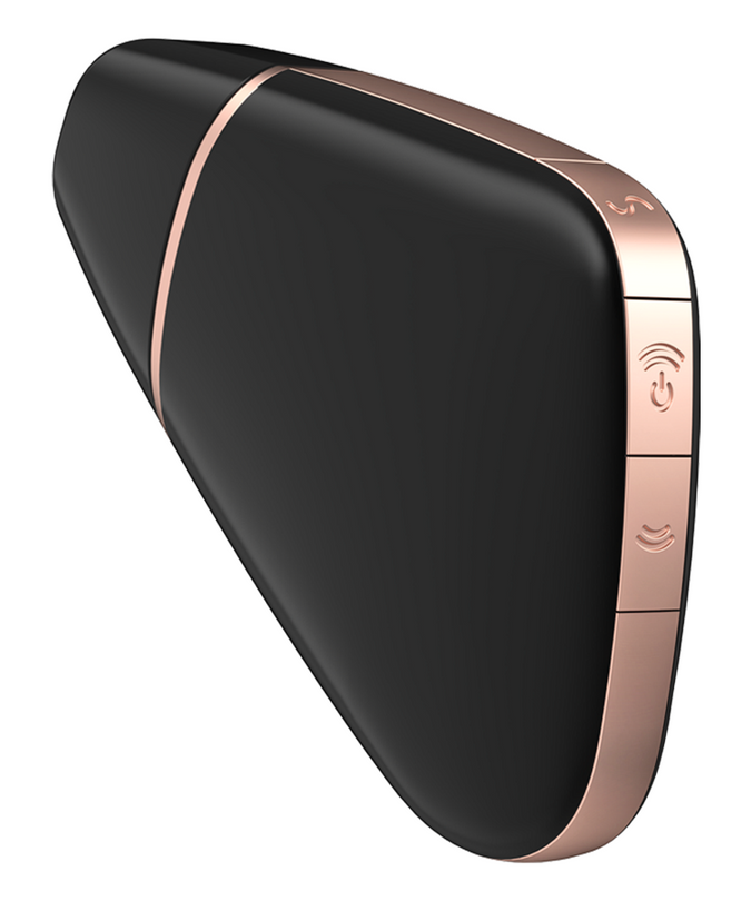 SATISFYER - LOVE TRIANGLE AIR PULSE STIMULATOR & VIBRATOR BLACK