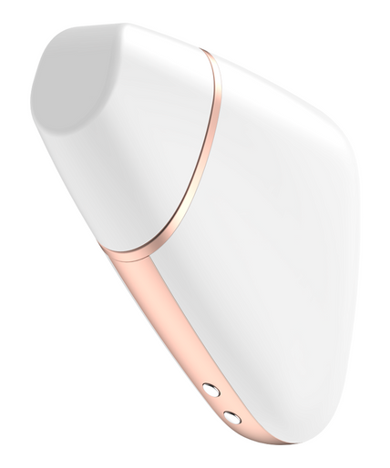 SATISFYER - LOVE TRIANGLE AIR PULSE STIMULATOR & VIBRATOR WHITE