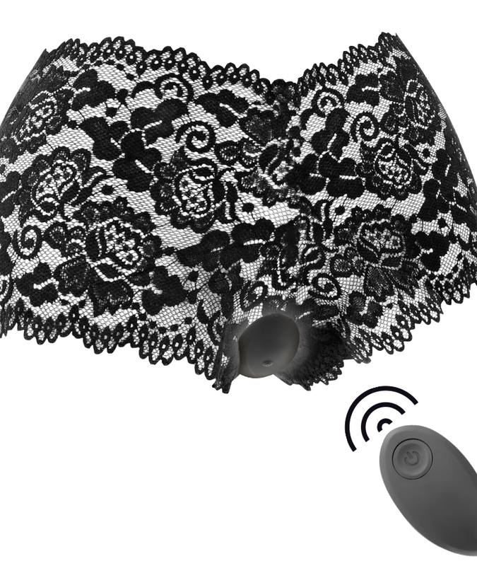 Schwarz&Silber – Zara Fernbedienungs-Stimulator mit gratis Slip