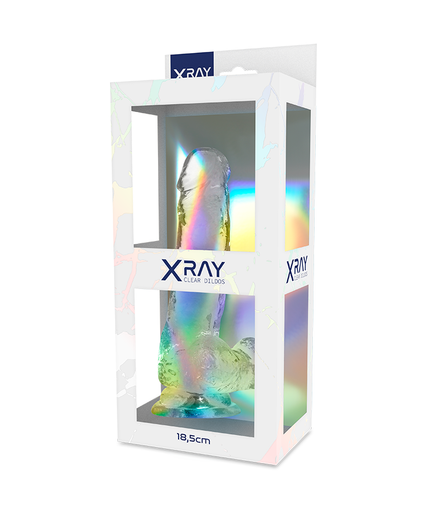 X RAY - CLEAR COCK WITH BALLS 18.5 CM -O- 3.8 CM