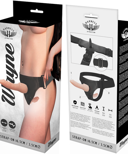 HARNESS ATTRACTION - WAYNE DOUBLE PENETRACI N 16.5 CM -O- 3.5 CM