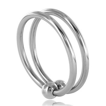 METAAL HARD - DUBBELE GLANS RING 28MM