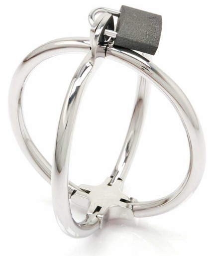 Metal Hard Criss Cross Handcuffs – Stainless Steel