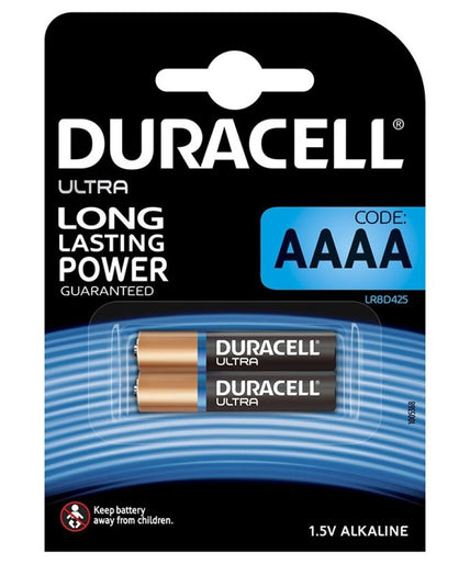 DURACELL - ULTRA POWER BATTERIJ ALKALINE AAAA MX2500 1,5V 2 STUKS