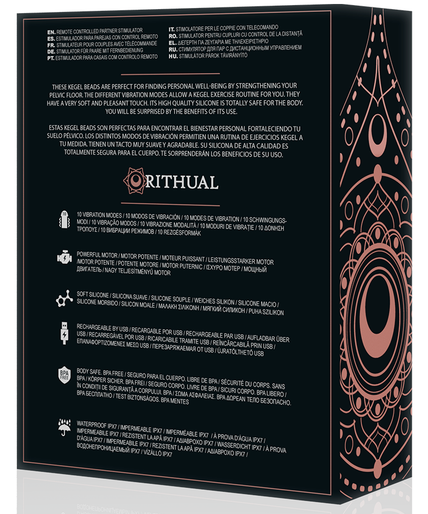 RITHUAL - NISHA RECHARGEABLE VIBRATING KEGEL BALLS BLACK