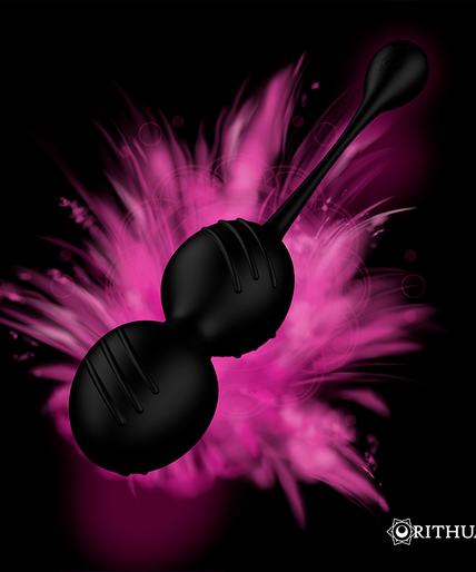 RITHUAL - NISHA RECHARGEABLE VIBRATING KEGEL BALLS BLACK