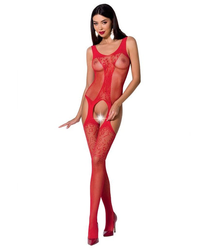 PASSION - DAMES BODYSTOCKING BS072 ONE SIZE ROOD