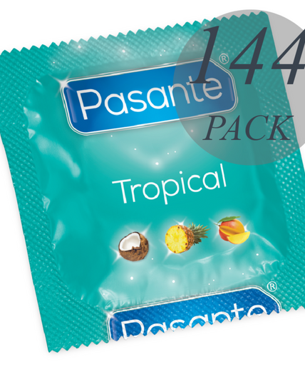 PASANTE - CONDOMS TROPICAL FLAVORS 144 UNITS