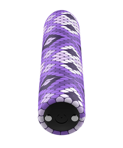 CUSTOM BULLETS - RECHARGEABLE SNAKE PURPLE MAGNETIC BULLET 10 INTENSITIES