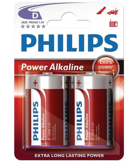 PHILIPS - POWER ALKALINE PILA D LR20 PACK 2