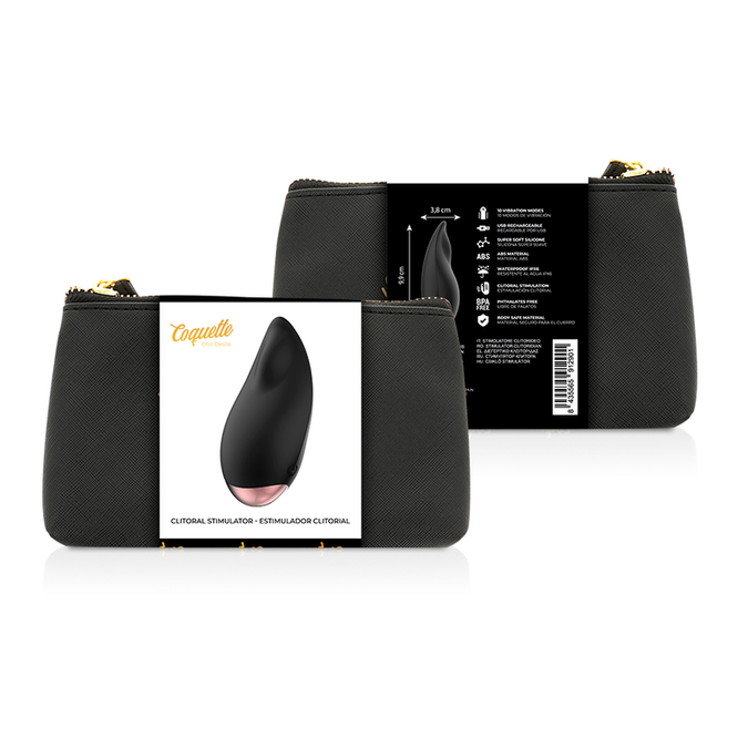Coquette Chic Desire – Clitorisstimulator Zwart / Gouden Druppel