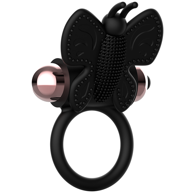 Coquette Chic Desire – Cockring Vlinder met Vibrator Zwart/Goud