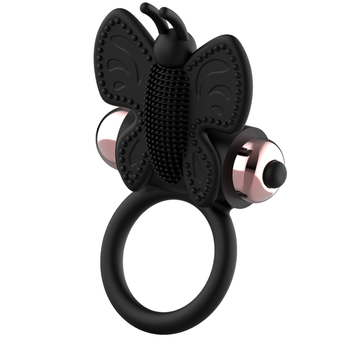 Coquette Chic Desire – Cockring Vlinder met Vibrator Zwart/Goud