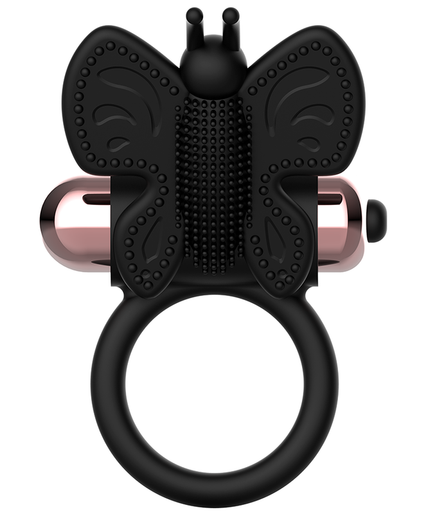COQUETTE CHIC DESIRE - COCK RING BUTTERFLY WITH VIBRATOR BLACK/ GOLD