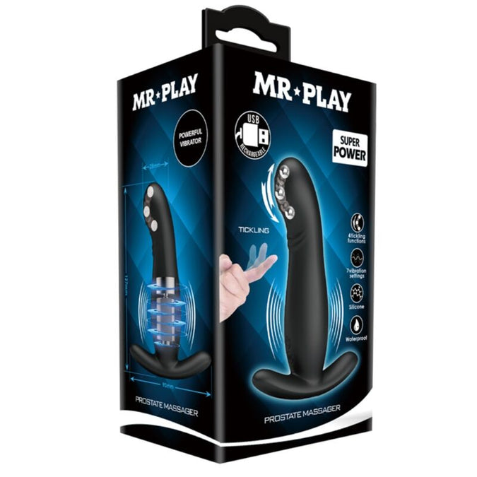 MR PLAY - OPLAADBARE ZWARTE PROSTAATMASSAGER