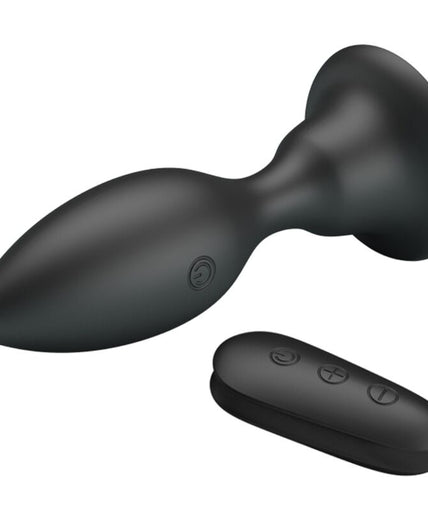 MR PLAY - ANAL PLUG WITH VIBRATION BLACK REMOTE CONTROL