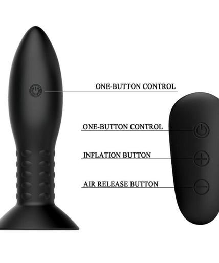MR PLAY - PLUG WITH BLACK ROTATING BALLS REMOTE CONTROL