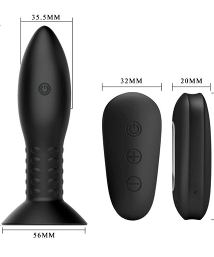 MR PLAY - PLUG WITH BLACK ROTATING BALLS REMOTE CONTROL