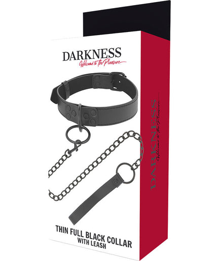 DARKNESS - BLACK NECKLACE WITH CHAIN