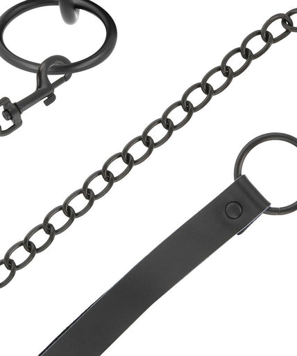 DARKNESS - BLACK NECKLACE WITH CHAIN