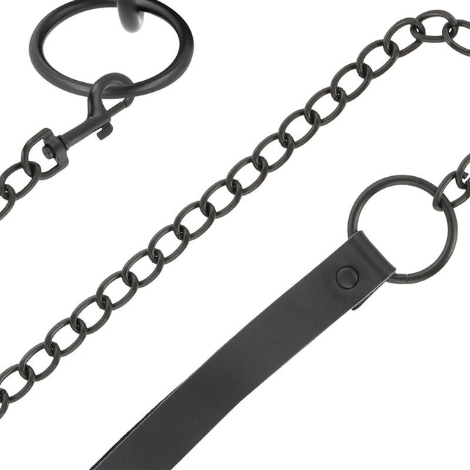 DARKNESS - ZWARTE KETTING MET SCHAKELARMBAND