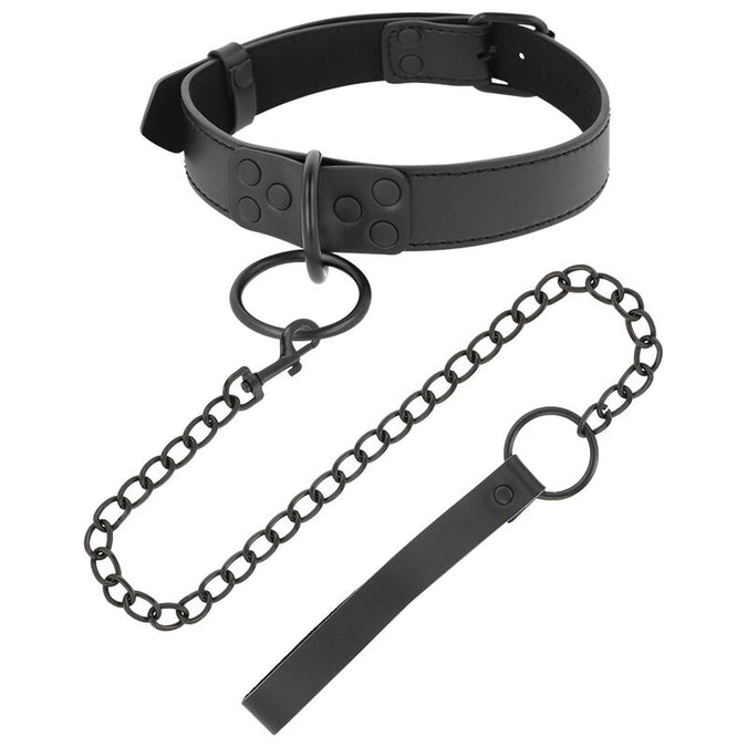 DARKNESS - ZWARTE KETTING MET SCHAKELARMBAND