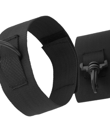 DARKNESS - BLACK NYLON ANKLE CUFFS