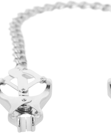 DARKNESS - METAL NIPPLE CLAMP WITH CHAIN