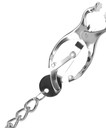 DARKNESS - METAL NIPPLE CLAMP WITH CHAIN