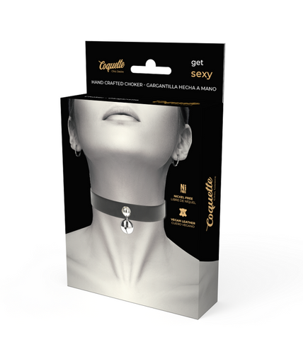 COQUETTE CHIC DESIRE - VEGAN LEATHER NECKLACE WOMAN RATTLE ACCESSORY