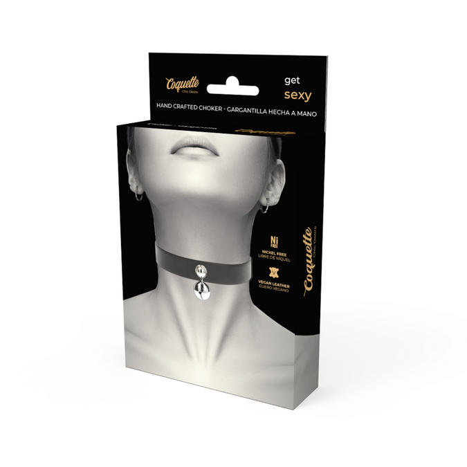 Coquette Chic Desire – Vegan Leather Necklace Woman Rattle Accessory