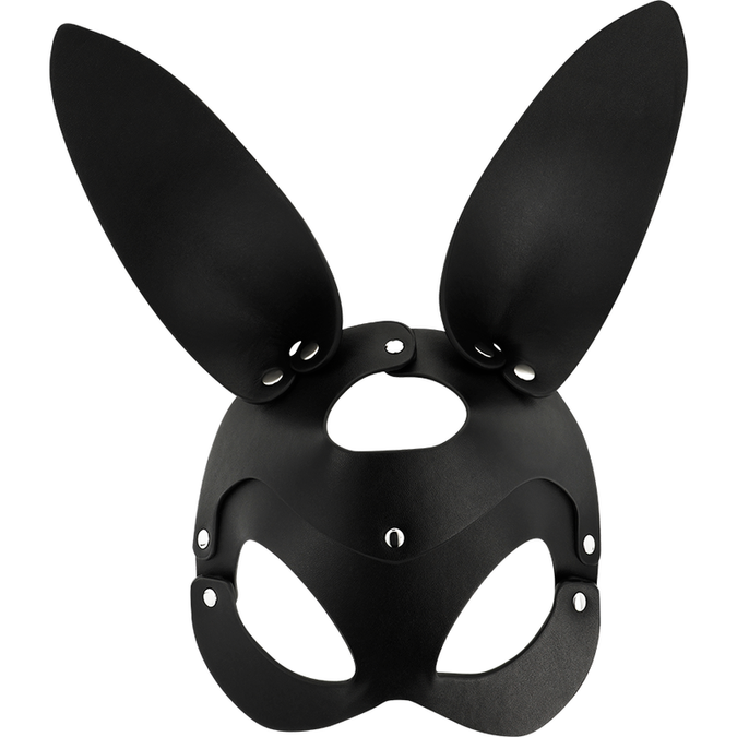 COQUETTE CHIC DESIRE - VEGAN LEREN MASKER MET KONIJNENOREN