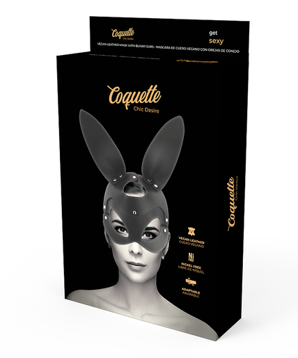 COQUETTE CHIC DESIRE - VEGAN LEATHER MASK WITH BUNNY EARS