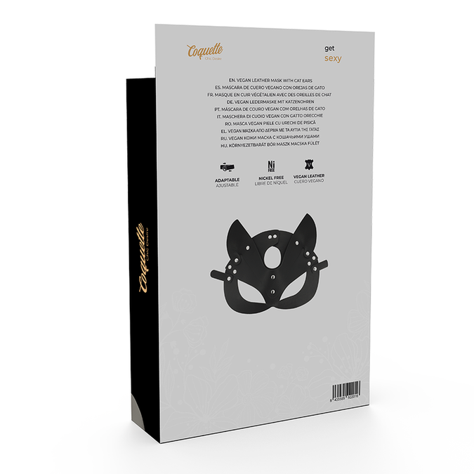 Coquette Chic Desire – Vegan leren masker met konijnenoren
