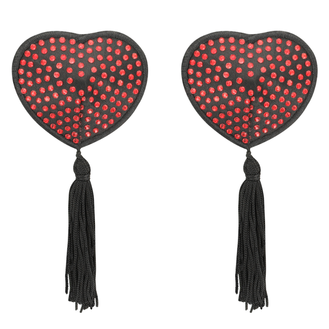 Coquette Chic Desire – Nipple Covers Heart Black / Red