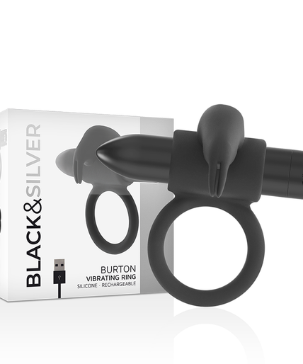 Zwart & zilver – Burton Ring 10 Trillingsstanden Zwart