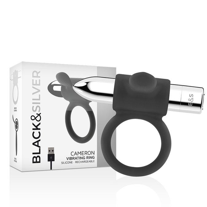 Black&silver – Cameron Wiederaufladbarer Ring Silber