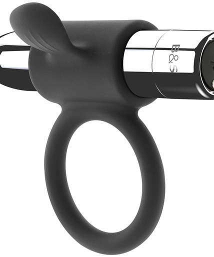 Zwart&zilver – Cameron Oplaadbare Ring Zilver
