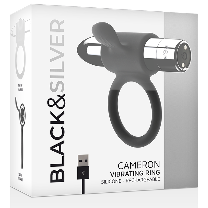 Black&silver – Cameron Wiederaufladbarer Ring Silber