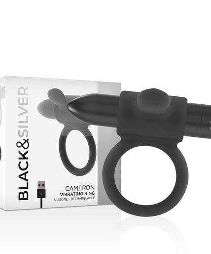 Zwart&zilver – Cameron Black oplaadbare ring