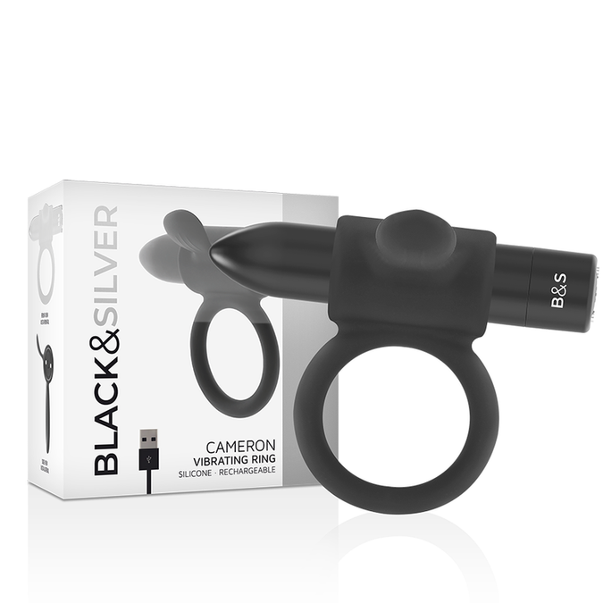 Black&silver – Cameron Schwarzer Wiederaufladbarer Ring