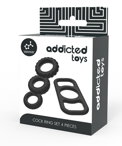ADDICTED TOYS - COCK RING SET 4 PIECES