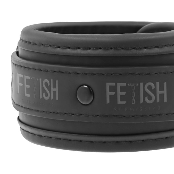 Fetish Submissive – Vegan Leather Ankle Cuffs with Noprene Lining