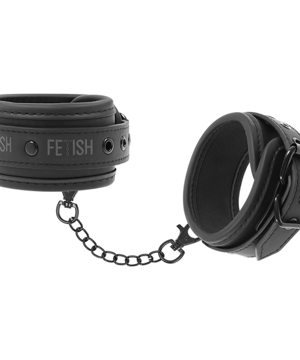 FETISH SUBMISSIVE - VEGAN LEATHER ANKLE CUFFS WITH NOPRENE LINING